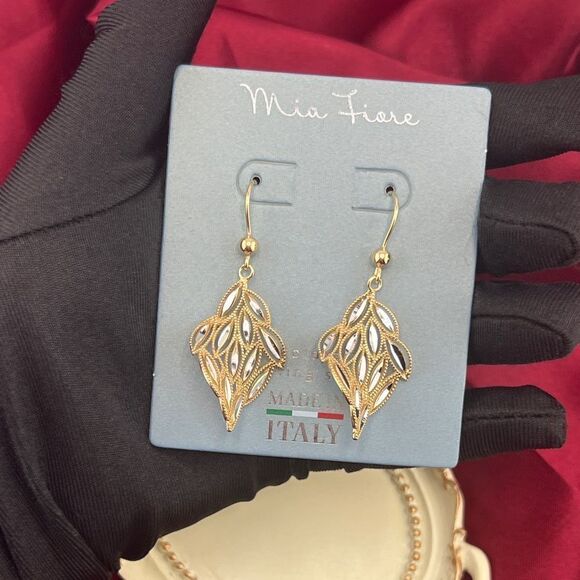 18k Gold Plated Sterling Silver Earrings by Mia Fiore - Picture 6 of 6